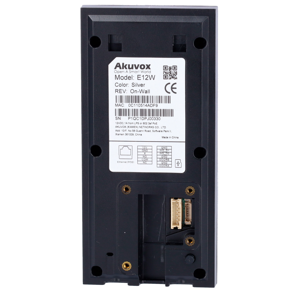 AKUVOX AK-E12W - Videoportero IP en superficie - Cámara 2 Mpx | Audio bidireccional - Apertura con tarjeta MF, NFC y BLE | 1 relé - PoE, WiFi, SIP estándar - Mantenimiento Cloud - Conexión de monitor y placas a través de Cloud - imagen 2