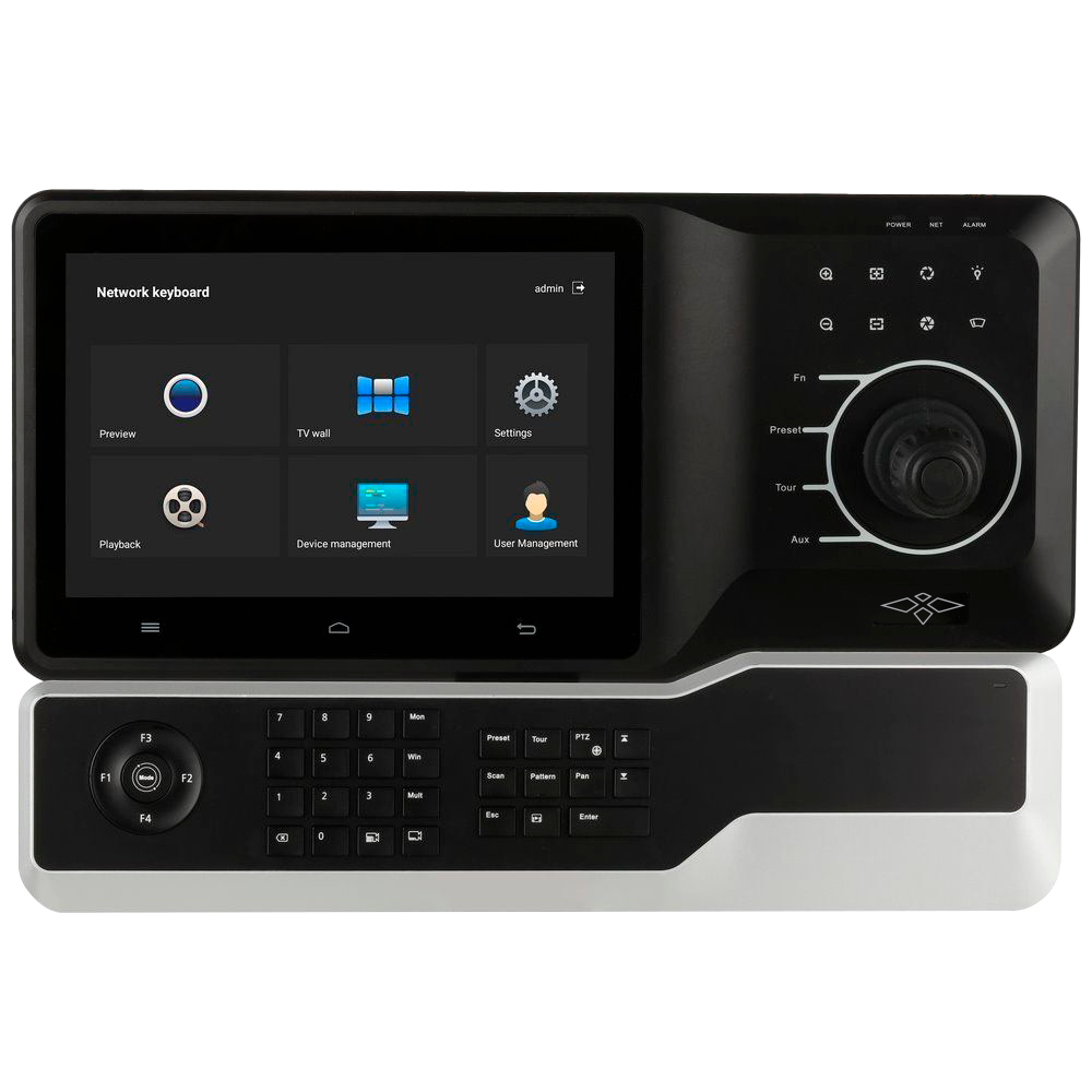 X-SECURITY XS-KB5200-F - Teclado de control IP X-Security - Pantalla LCD táctil 10" - Conexión RS485 , RJ45 - WiFi | Ethernet | USB - Joystick 4 axis y mini teclado - Hasta 4 canales a 1080p @30Hz - imagen 2