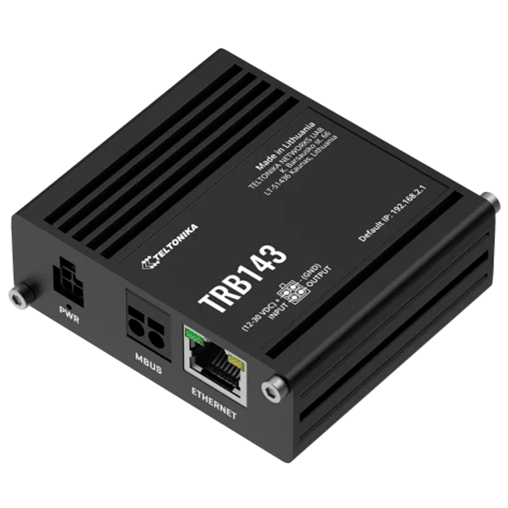 TELTONIKA TK-TRB143 - Teltonika Router Industrial 4G LTE Cat 4 - Interfaz M-Bus para lectura de medidores - Puerto Gigabit Ethernet 10/100/1000 Mbps - VPN avanzada: IPsec, OpenVPN y WireGuard - 1 puerto I/O digital y 1 analógico - Gestión remota RMS y Rut - imagen 2