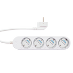 SHELLY SH-POWER-STRIP-4-GEN4-W - Shelly Power Strip 4 Gen4 (White) - Regleta inteligente con 4 tomas independientes - Protección contra sobretensión / Schuko (F) - WiFi 2.4GHz / Bluetooth / Zigbee / Matter - Soporta AC 230V / 3680W / Medidor de Consumo - imagen 2