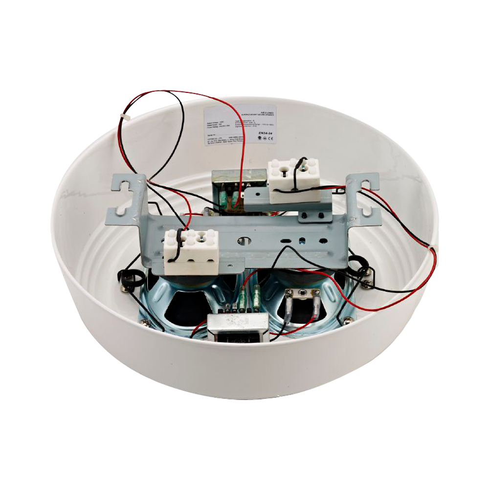 TOA-PC-275AB-EB - Altavoz de techo EN54 100V - 2 Altavoces de rango completo 5" - Potencia A/B 2 x 6 / 3 / 1 W - Sensibilidad 92 dB / SPLmax 100 dB - Rango 180~20000 Hz - Instalación en superficie - imagen 2
