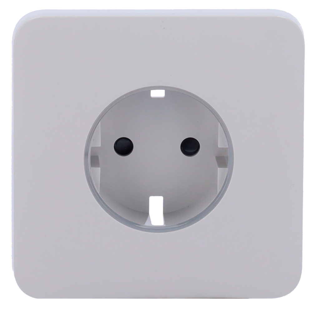 AJAX AJ-SOLOCOVER-SMART-FOG - Tapa frontal para enchufe inteligente tipo F - Compatible con AJ-OUTLETCORE-SMART - Indicador LED sobre estado del enchufe y consumo - Botón táctil para control manual - Retroalimentación LED - Color niebla - imagen 2