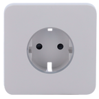 AJAX AJ-SOLOCOVER-SMART-FOG - Tapa frontal para enchufe inteligente tipo F - Compatible con AJ-OUTLETCORE-SMART - Indicador LED sobre estado del enchufe y consumo - Botón táctil para control manual - Retroalimentación LED - Color niebla - imagen 2