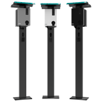 RAEDIAN RD-NEO-PDST-DS-H-B - Pedestal para cargador de coche eléctrico - Compatible con RAEDIAN NEO/NEX/NORA - Pedestal con techo - Soporte para manguera de carga - Aluminio - Tornillería incluida - imagen 2