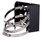 UNIVIEW UV-TR-UP06-IN-BLACK - Soporte para mástiles - Para cámaras domo - Apto para uso exterior - Rango diámetro 67~127 mm - Color negro | 136 (Al) x 127 (An) x 62.4 (Fo) mm - Pasador de cables - imagen 2