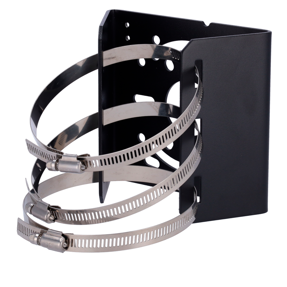 UNIVIEW UV-TR-UP06-IN-BLACK - Soporte para mástiles - Para cámaras domo - Apto para uso exterior - Rango diámetro 67~127 mm - Color negro | 136 (Al) x 127 (An) x 62.4 (Fo) mm - Pasador de cables - imagen 2