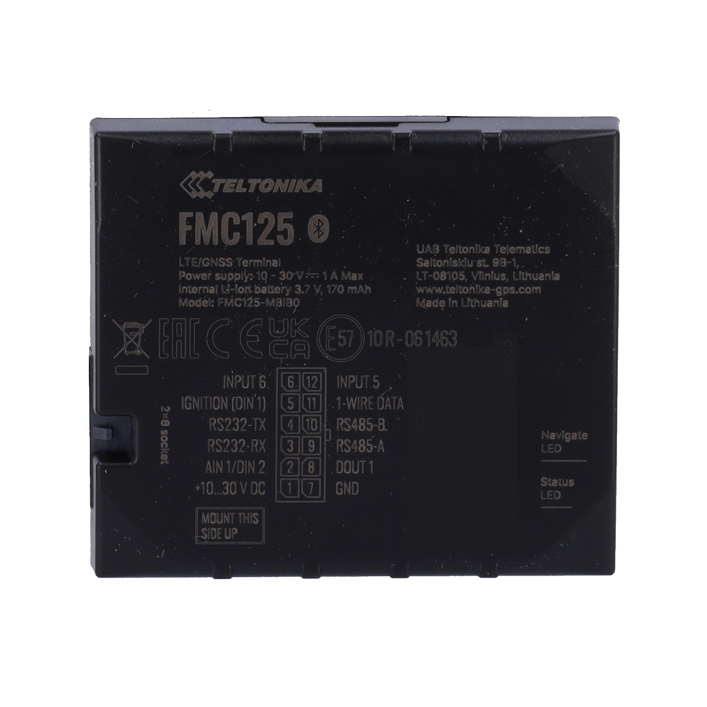 TELTONIKA TK-FMC125 - Tracker profesional para vehículos - Conectividad 4G LTE Cat 1 - Puertos RS232, RS485 - Protección IP41 - Perfecto para un control preciso del consumo de combustible - imagen 2