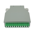 MARCA BLANCA FIBERBOX-DIN-12-LC-APC - Caja de distribución de fibra para carril DIN - Incluye 12 adaptadores LC dúplex preinstalados - Pulido APC para baja pérdida de señal óptica - Bandeja de empalme interna integrada - Se suministra vacía, sin pigtails - imagen 2