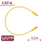 SAFIRE UTP6-H-05Y - Cable UTP - Ethernet - Conectores RJ45 - Categoría 6 - 0,5 m - Color amarillo - imagen 2