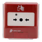 JADE BIRD JBE-2100C - Pulsador analógico Jade Bird - Rearmable, tapa de protección incluída - Indicador luminoso y visual de activación - Contacto seco auxiliar - Certificado EN 54-11 - imagen 2