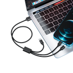VEGER VG-V303 - Veger - Cable USB 3 en 1 - USB-A a USB-C, Lightning y Micro-USB - Cubierta de metal, Nylon trenzado - Longitud 1.5m - Color negro - imagen 2