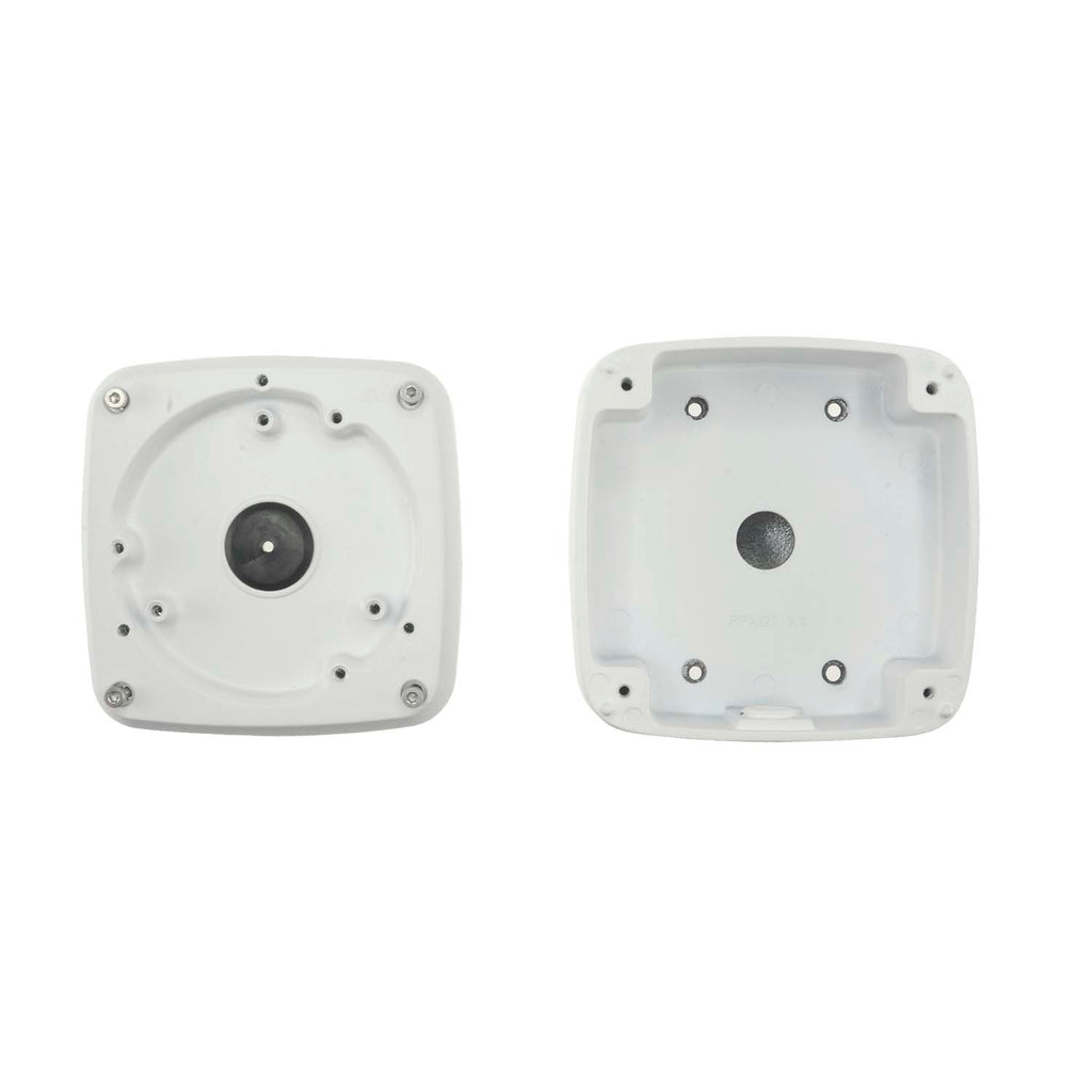 DAHUA PFA123 - Caja de conexiones - Para cámaras bullet o domos - Apto para uso exterior - Instalación en techo o pared - Pasador de cables - Color blanco | 134 (Al) x 134 (An) x 51 (Fo) mm - imagen 2