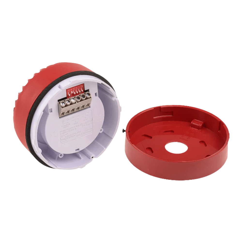 MARCA BLANCA ROLP-FIRE - Roshni LP - Sirena cableada para interior y exterior de incendios - Potencia de sonido 102 dB a 1 m - 32 tonos de alarma - Base alta para una instalación sencilla - Alimentación 24 VDC - imagen 2