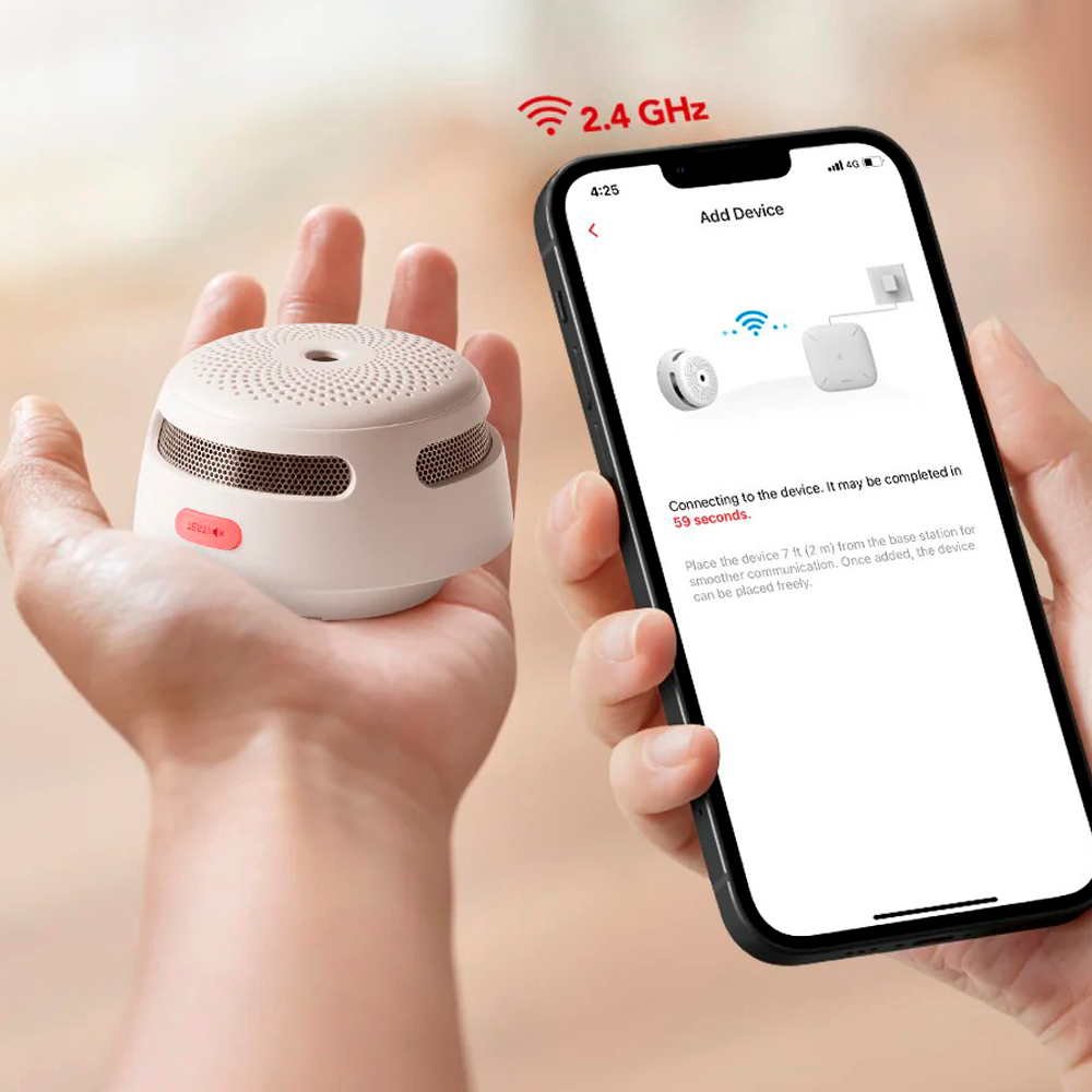 X-SENSE XS01-WX-3PACK - Pack de 3 mini detector de humo autónomo X-Sense - Comunicación WiFi 2.4GHz - Conexión a través de APP - Duración de la batería 1 año (reemplazable) - Alarma sonora 85 dB a 3m - Certificado EN 14604 - imagen 2