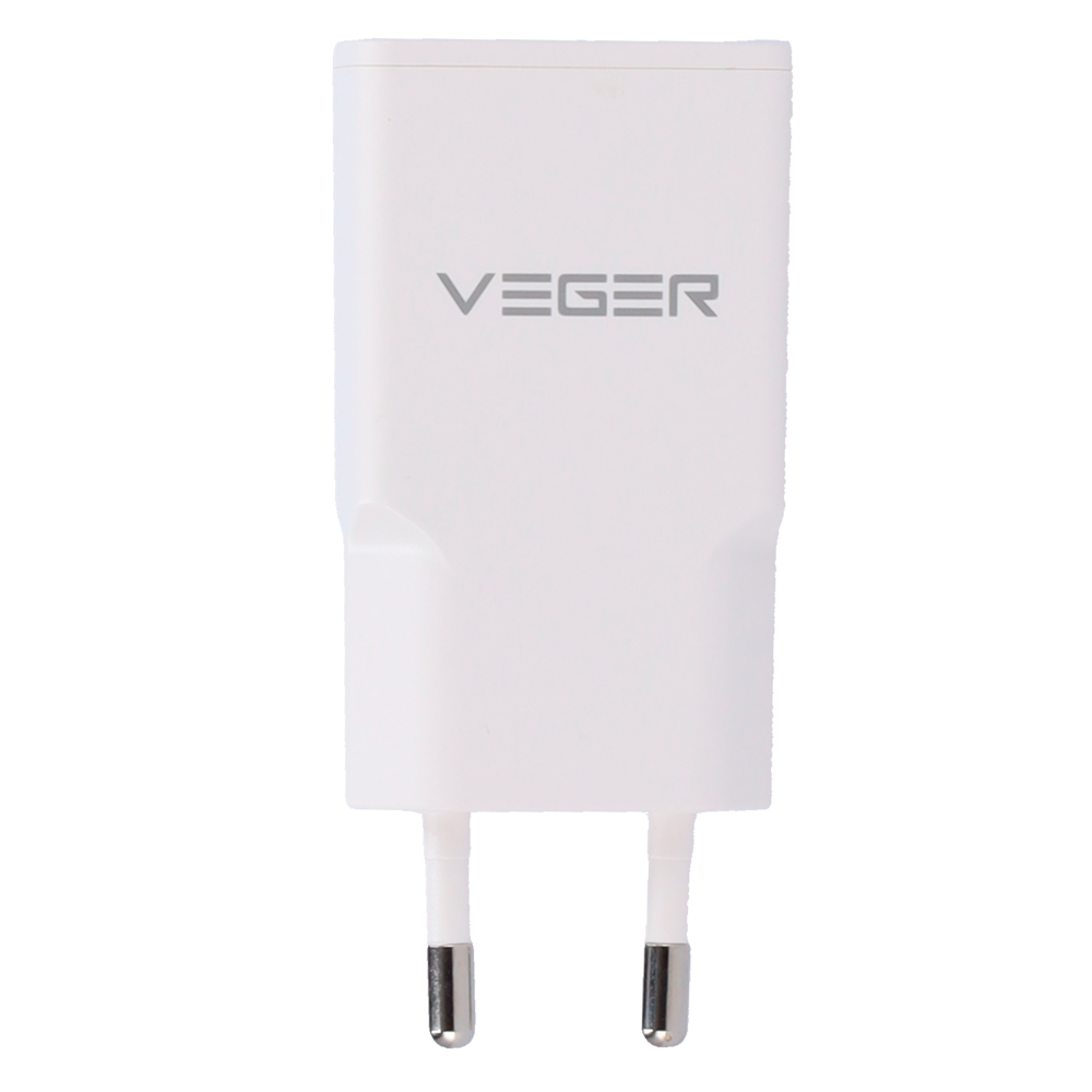 VEGER VG-30W1A1C - VEGER - Cargador USB QC3.0 / PD3.0 - Potencia 30W - Carga 2 dispositivos a la vez - Salidas USB-A, USB-C - Color blanco - imagen 2