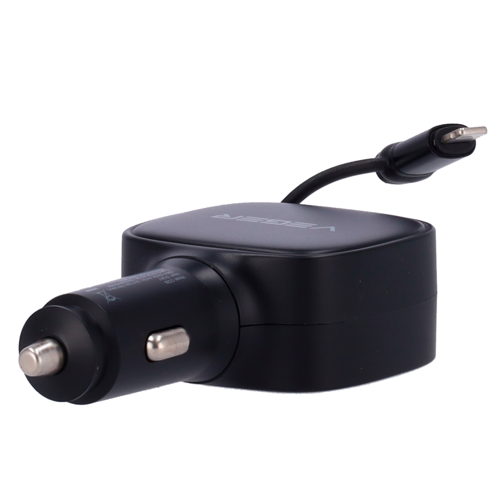 VEGER VG-CC89 - VEGER - Mechero coche - Potencia 84W - Carga rápida PD 30W, QC 18W, PPS 33W - Salidas USB-C, USB-A y cables incluidos - Cables incluidos: USB-C y Lightning - imagen 2