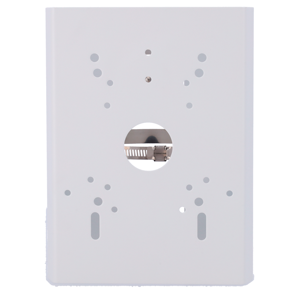 SAFIRE SMART SF-PBRACKET-0501 - Soporte para mástiles/farolas Safire Smart - Para cámaras domo motorizadas - Rango diámetro 118~140 mm - Fabricando en acero laminado SPCC - Color blanco | 215 (Al) x 164.7 (An) x 54 (Fo)mm - Pasador de cables - imagen 2