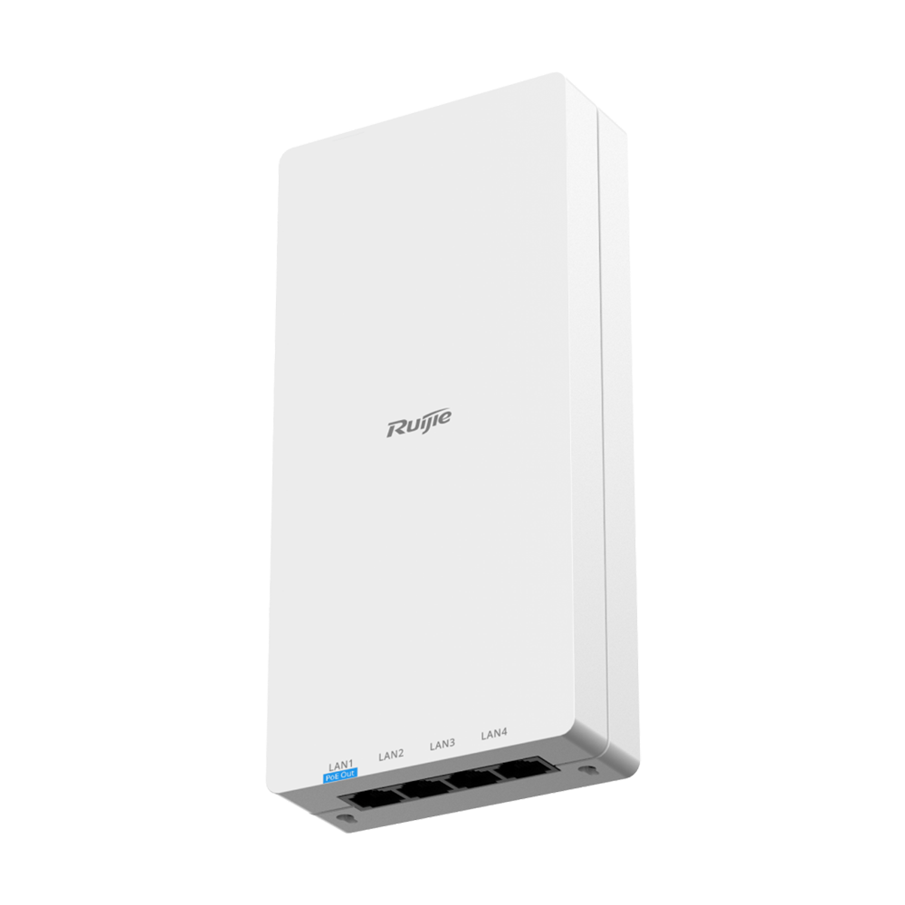 REYEE RG-APF1260(MG-P) - Punto de acceso Wi-Fi 6 AX3000 de alto rendimiento - Triple-Play: Wi-Fi, IPTV y servicios telefónicos - Convierte teléfonos analógicos en teléfonos IP - Puerto óptico SC de 2.5 Gbps y 4 puertos RJ45 - Salida PoE para alimentar tel - imagen 2