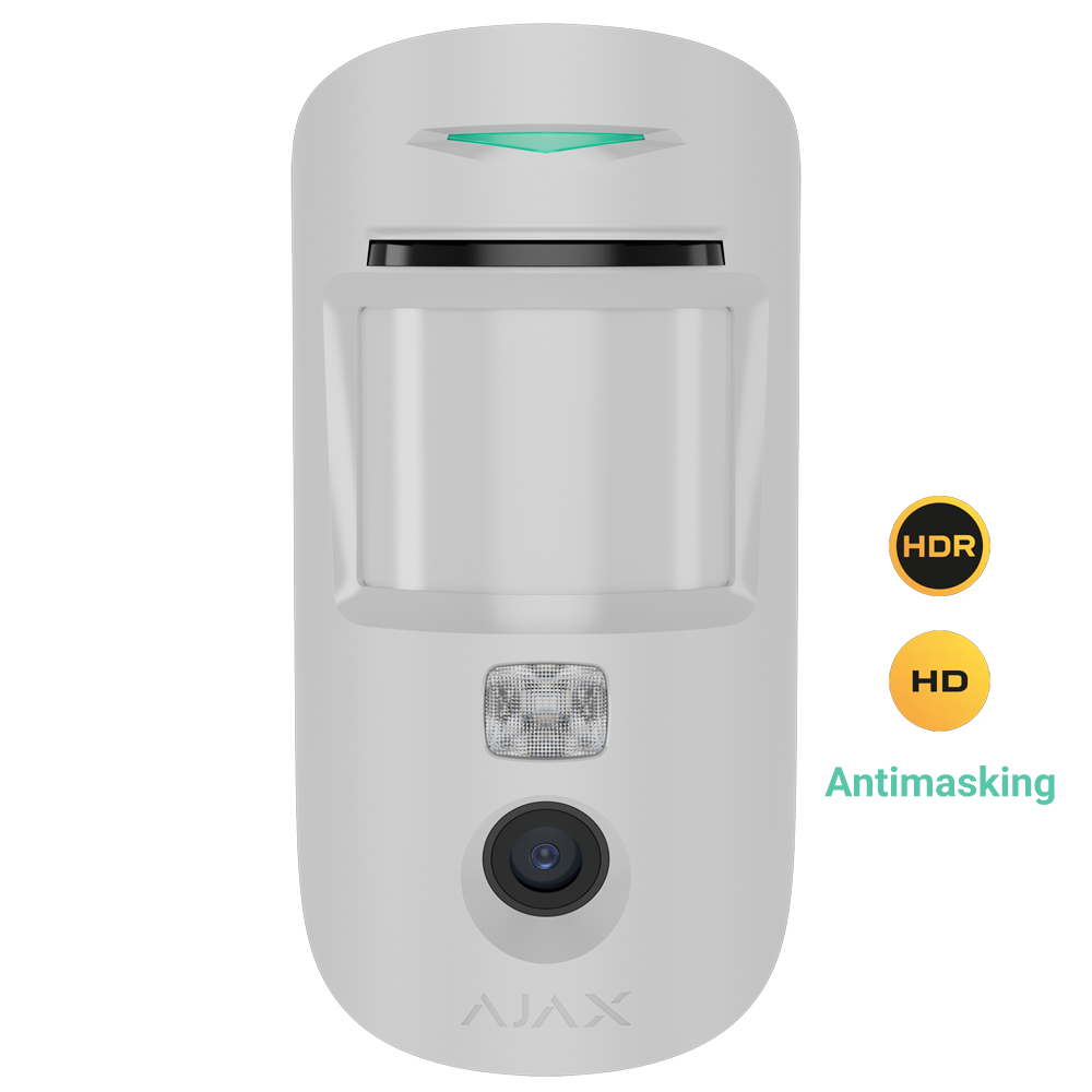 AJAX AJ-MOTIONCAM-AM-PHOD-S-W - Detector con foto bajo demanda - Grado 2 - Ajax Superior / Soporte con tornillo de fijación - Resolución HD / Tecnología HDR - Inalámbrico 868 MHz Jeweller - Antimasking - Rango de detección 12 m - imagen 2