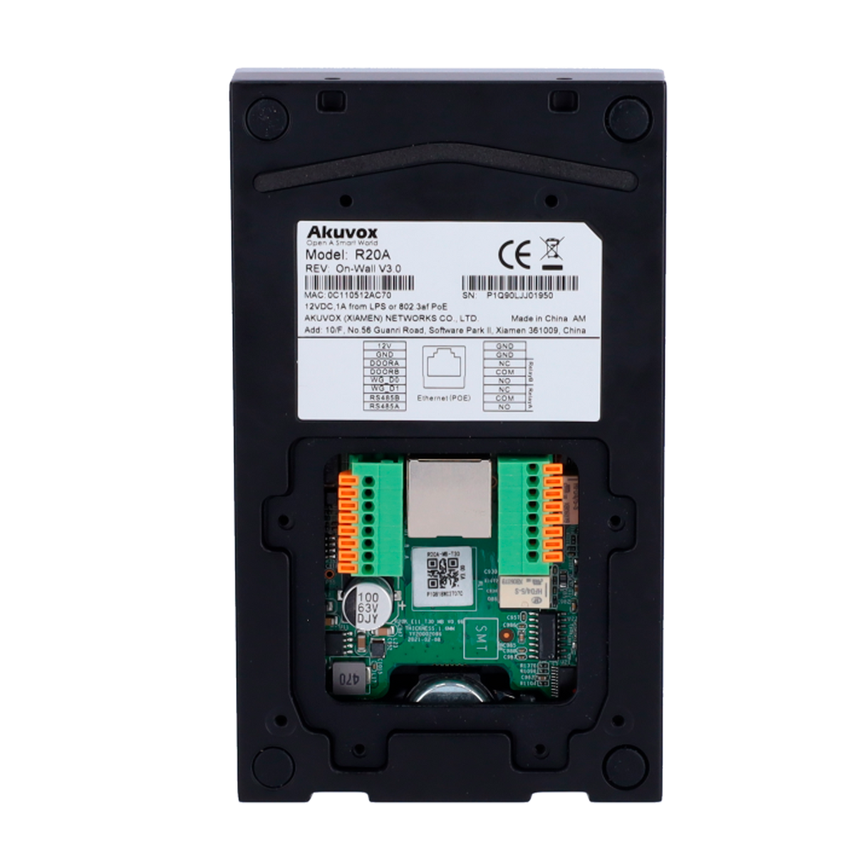 AKUVOX AK-R20A - Videoportero IP en superficie - Cámara 2 Mpx | Audio bidireccional - Apertura con tarjeta EM/MF y NFC | 2 relés - PoE, SIP estándar - Mantenimiento Cloud - Conexión a través de Cloud | Salida 12V - imagen 2