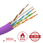UNIVIEW UV-UTP6-305-PVC-Eca-PU - Cable UTP Uniview PVC - Categoría 6 - Cumple con 90m Fluke test - Rollo de 305 metros - Conductor CCA - Diámetro 6.0 mm - imagen 2