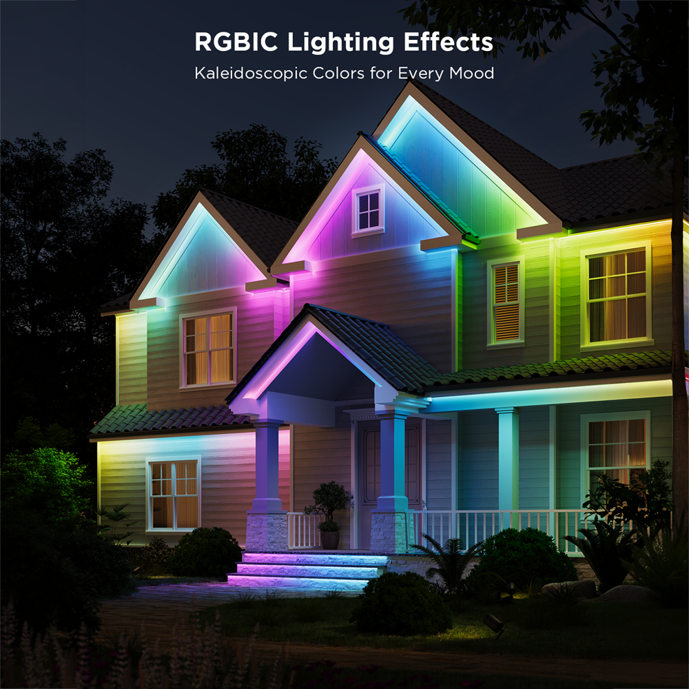 GOVEE GV-OUT-STRIP-H70A1-LIGHT-PRO-10M - Govee Tira LED Phantasy inteligente 10m - Wi-Fi 2.4 GHz + Bluetooth - Color RGBWW segmentado - 200 lúmenes/m - Matter / Homekit / Alexa / Google Home - Para exterior IP65 - imagen 2