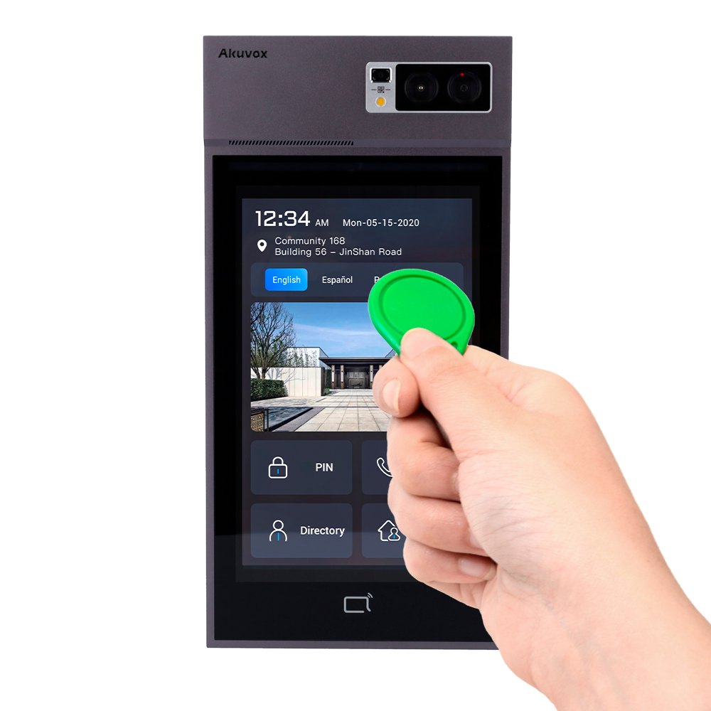 AKUVOX AK-S539 - Videoportero IP antivandálico IK08 - Cámara 5 Mpx/2 Mpx | Audio y vídeo bidireccional - Facial, tarjeta, PIN, NFC, BLE y QR | 3 relés - Apartamentos | PoE+, SIP estándar - Pantalla IPS 10" táctil | Mantenimiento Cloud - Conexión a tr - imagen 2