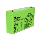 UPOWER BATT-6070-U - Upower - Batería recargable - Tecnología plomo ácido AGM - Voltaje 6 V - Capacidad 7.0 Ah - 100 x 151 x 34 / 1150 g - Para respaldo o uso directo - imagen 2