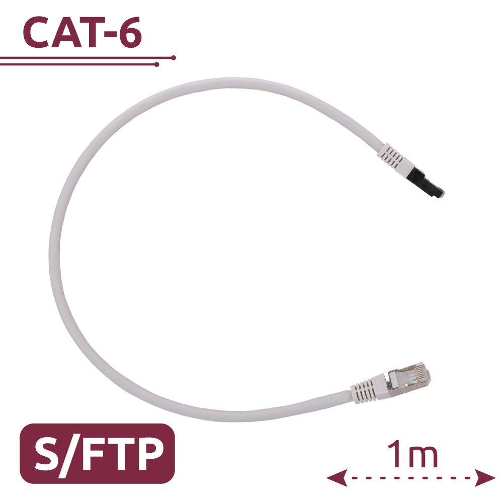 SAFIRE SFTP6A-H-1W - Cable SFTP - Ethernet - Conectores RJ45 - Categoría 6A - 1 m - Color blanco - imagen 2
