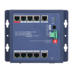 X-SECURITY XS-SWI1008HIPOE-MFC-90-DIN - X-Security Industrial L2 Managed Switch - 8 puertos PoE 10/100 (Puerto 1 BT hasta 90W) - Uplink dual: 1x RJ45 Gigabit y 1x Combo Giga - Gestión centralizada mediante entorno Web local - DIP Switch: Modo Extend (250m - imagen 2