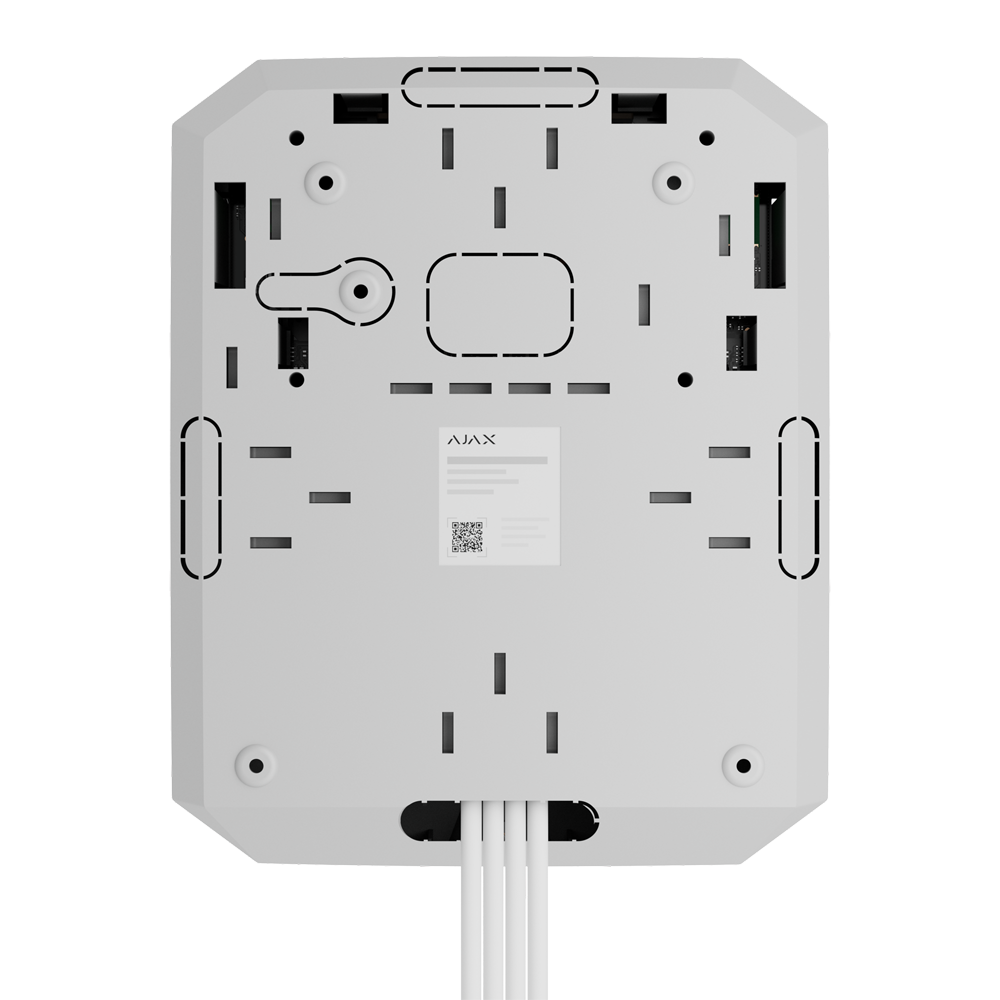AJAX FIBRA-HUBHYBRID2-W - Central de alarma - Grado 3 - Inalámbrica: Superior Jeweller y TurboWings - Cableada: Fibra - Comunicación Ethernet y dual SIM 4G(LTE)/3G/2G - Hasta 250 dispositivos inalámbricos y cableados - 200 usuarios y 25 grupos de armado - imagen 2