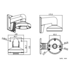 HIKVISION DS-1272ZJ-120-BLACK - Soporte de pared - Caja de conexiones - Apto para uso en exterior - Color negro | 122 (Al) x 120 (An) x 120 (φ) mm - Compatible con Hiwatch Hikvision - Pasador de cables - imagen 2