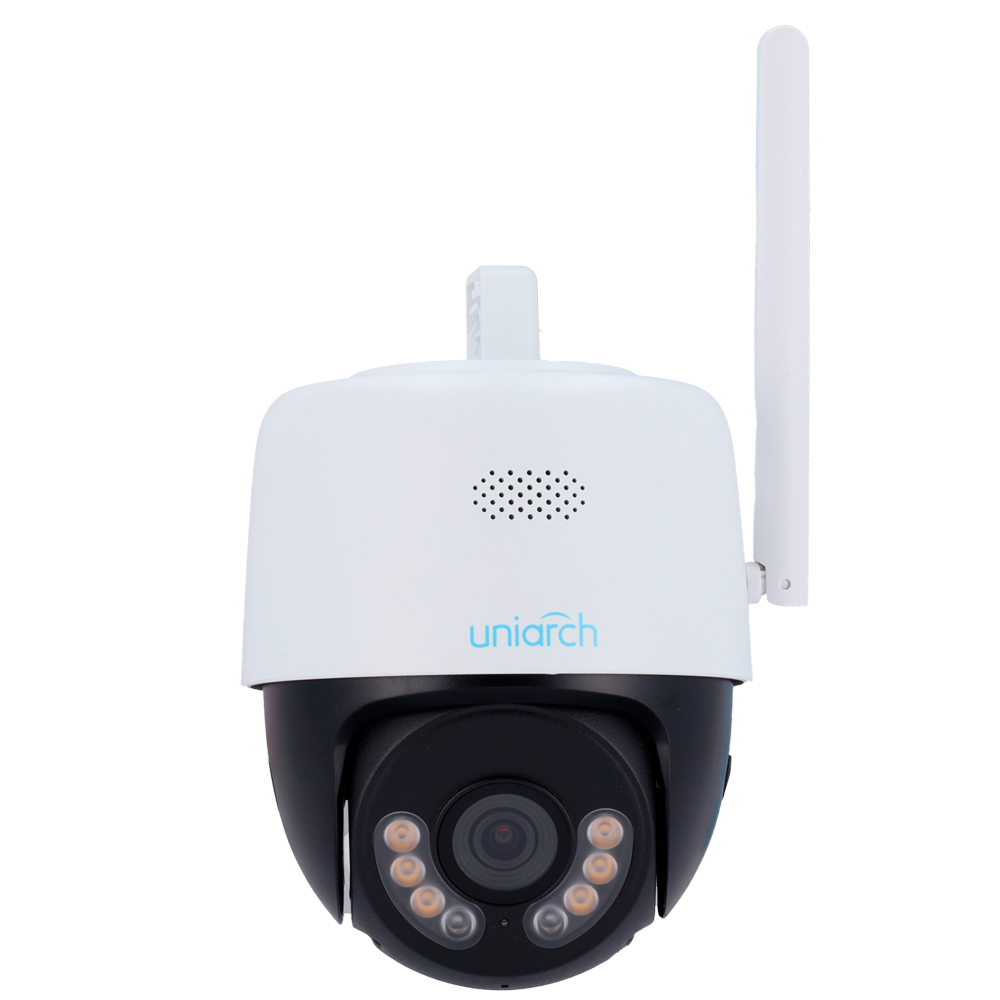 UNIARCH UV-UHO-P1H-M3F4D - Cámara IP PTl WiFi Uniarch - 3 MP | Lente 4.0 mm | microSD 512 GB - IR 30 m | Luz blanca 10 m | DWDR - Autotracking | 20 Presets - IP67 | Wi-Fi - Mic | Altavoz | Botón de reset - imagen 2