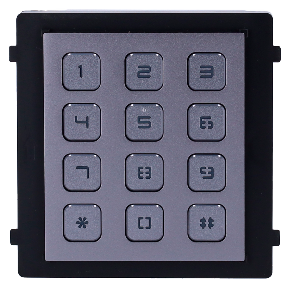HIKVISION DS-KD-KP - Módulo de extensión - Llamada a diferentes monitores - Apertura con código de acceso - Iluminación LED del teclado - Apto para exterior IP65 - Montaje modular - imagen 2