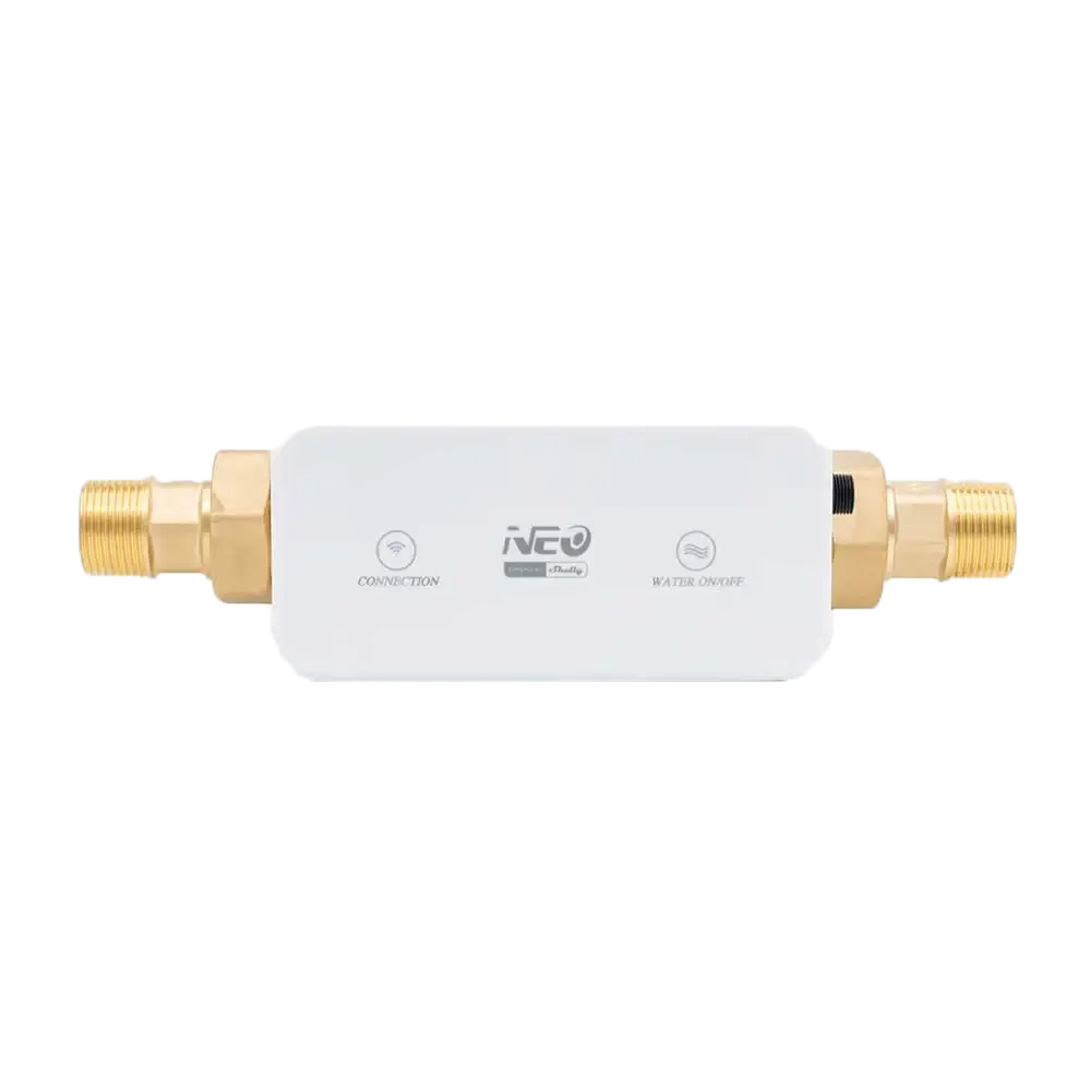 SHELLY SH-NEO-SMART-VALVE - Neo Smart Water Valve NAS-WV02W - Control remoto de apertura y cierre por App - Control de flujo y medición de consumo de agua - Conectividad Wi-Fi para gestión remota móvil - Rosca estándar de entrada y salida de 3/4" - C - imagen 2