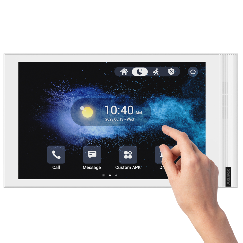 AKUVOX AK-S563W-WHITE - Monitor Android 12.0 para videoportero - Pantalla IPS de 8" - Audio bidireccional Crystal Clear | Easy UI - TCP/IP, PoE, WiFi, Bluetooth, SIP estándar - Mantenimiento Cloud | APPs de terceros - Conexión de monitor y placas a t - imagen 2