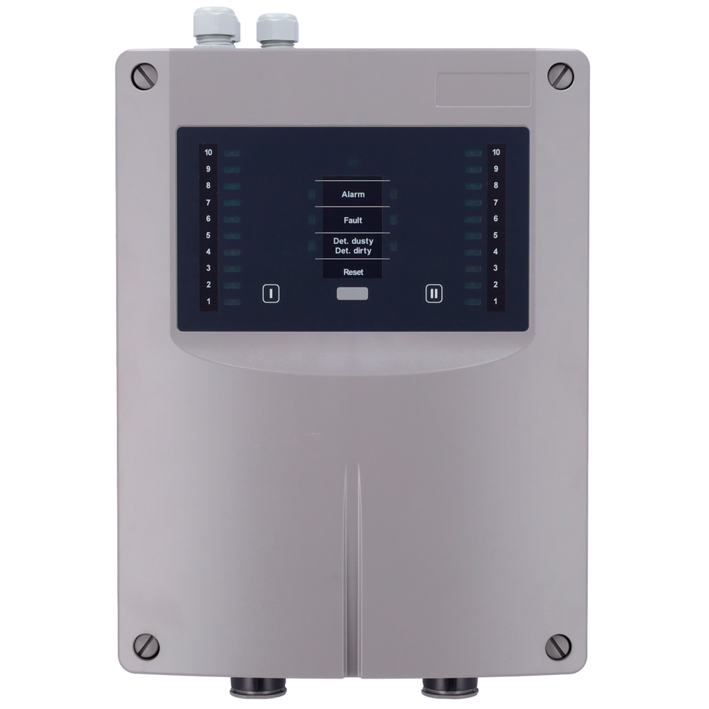 SECURITON ASD535-4 - Detector de humos por aspiración 2 canales - Posibilidad de 1 o 2 sensores de humo SSD 535 - Con indicador del nivel de humo - 2 tuberías de 300 metros de longitud cada una - Sensores SSD 535 no incluidos - imagen 2