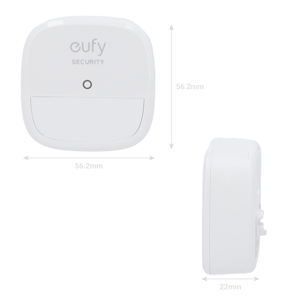 EUFY-ALARM-MOTION - Sensor de movimiento Eufy by Anker - Inalámbrico 868 MHz - Compatible con el sistema de alarma Eufy - Botón de enlace rápido a HomeBase - Funcionamiento a pilas - Cobertura 100° / 9 m para interior - imagen 2