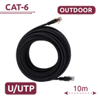SAFIRE UTP6-10-OUTDOOR - Cable UTP - Ethernet - Conectores RJ45 - Categoría 6 - Cubierta especial para exterior ( Negro ) - 10 m - imagen 2