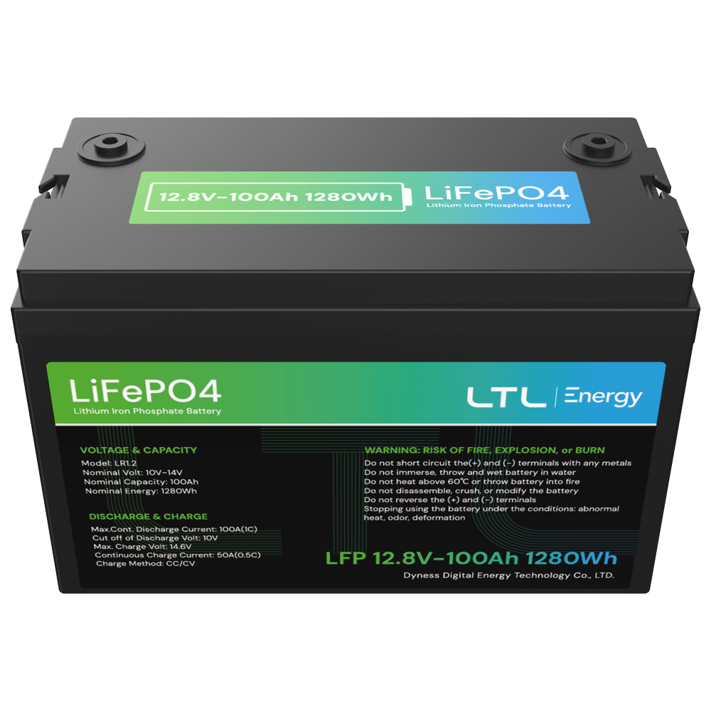 DYNESS DY-AR-1200 - Batería estacionaria - Capacidad 1280Wh - LiFePO4 12V / 100Ah - 3000 ciclos de vida - Hasta 16 unidades en paralelo - IP 65 - imagen 2