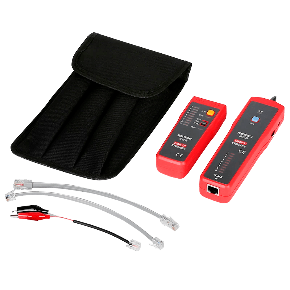 UNI-T UT682 - Tester de cables - Comprobación de estado cables RJ45/RJ11 - Indicador luminoso de potencia de señal - Localizador de cable roto y seguimiento en vivo - Apagado automático - imagen 2