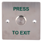 SAFIRE EXITBUTTON303 - Pulsador de liberación de puerta - Uso profesional - Testado 500.000 usos - NO/NC/COM | Empotrado o superficie - Medidas 86 (Al) x 86 (An) x 29 (Fo) mm - Fabricado en acero inoxidable - imagen 2