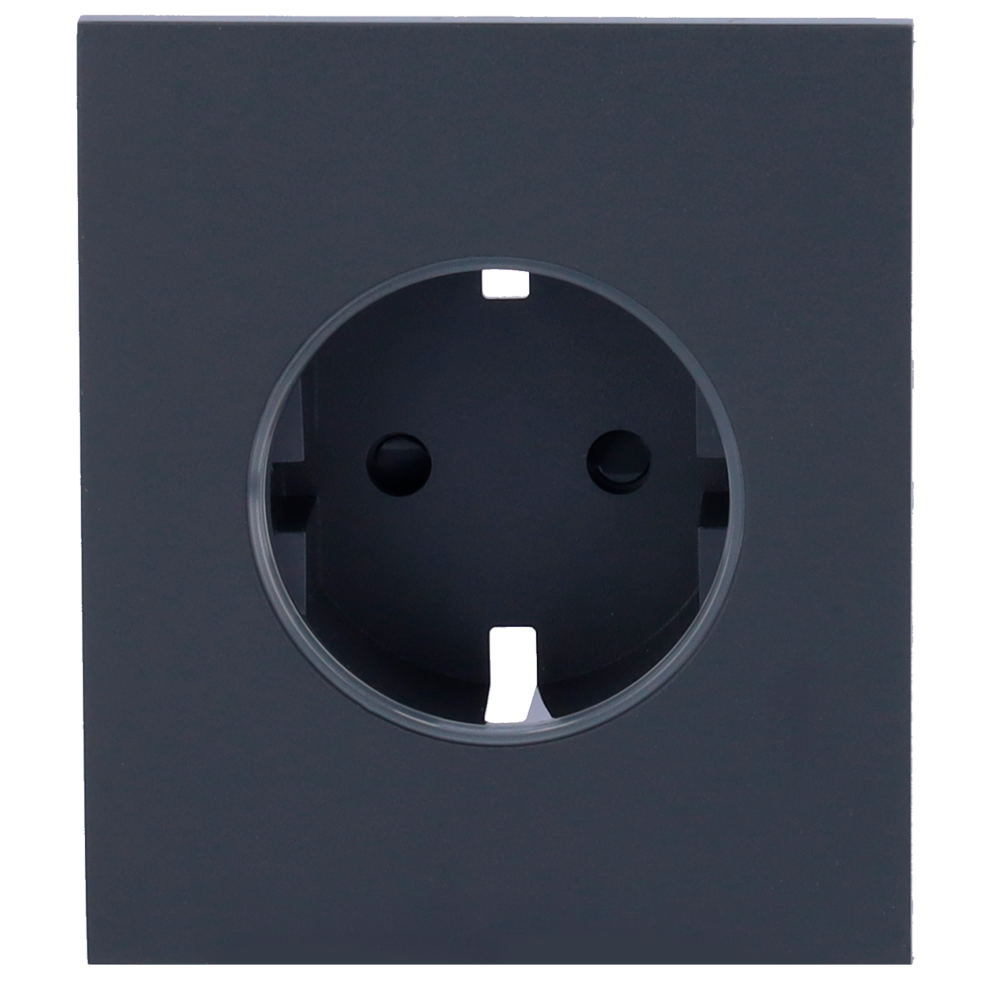 AJAX AJ-CENTERCOVER-SMART-GRA - Tapa central para enchufe inteligente tipo F - Compatible con AJ-OUTLETCORE-SMART - Indicador LED sobre estado del enchufe y consumo - Botón táctil para control manual - Retroalimentación LED - Color grafito - imagen 2