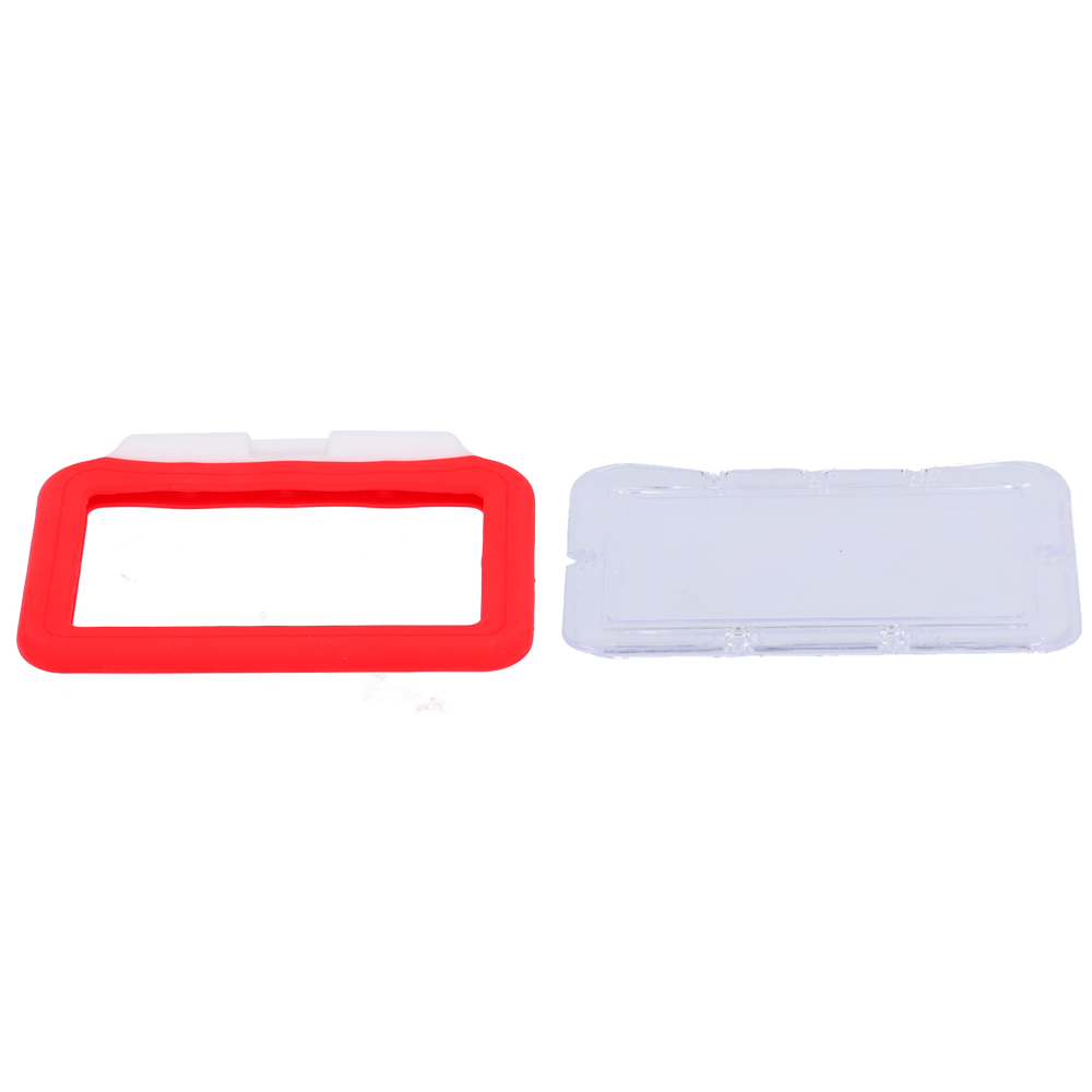 MARCA BLANCA CARD-HOLDER-H-RED - Porta-tarjetas RFID - Disposición horizontal - Formato CR80: 85 (An) × 54 (Al) mm - Láminas de plástico protectoras - Fabricado en silicona - Color rojo - imagen 2