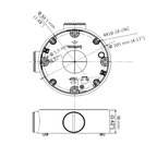 HIKVISION DS-1260ZJ-BLACK - Caja de conexiones - Para cámaras bullet - Apto para uso exterior - Instalación en techo o pared - Color negro | 36 (Al) x 105 (Ø) mm - Pasador de cables - imagen 2