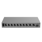 REYEE RG-ES211GS-LP - Ruijie Reyee Cloud Managed L2 Switch - 10 puertos Gigabit RJ45 y 1 ranura SFP - 8 puertos PoE/PoE+ con presupuesto de 70 W - Suministro PoE continuo y Watchdog inteligente - Chasis metálico de escritorio sin ventilador - Protección c - imagen 2