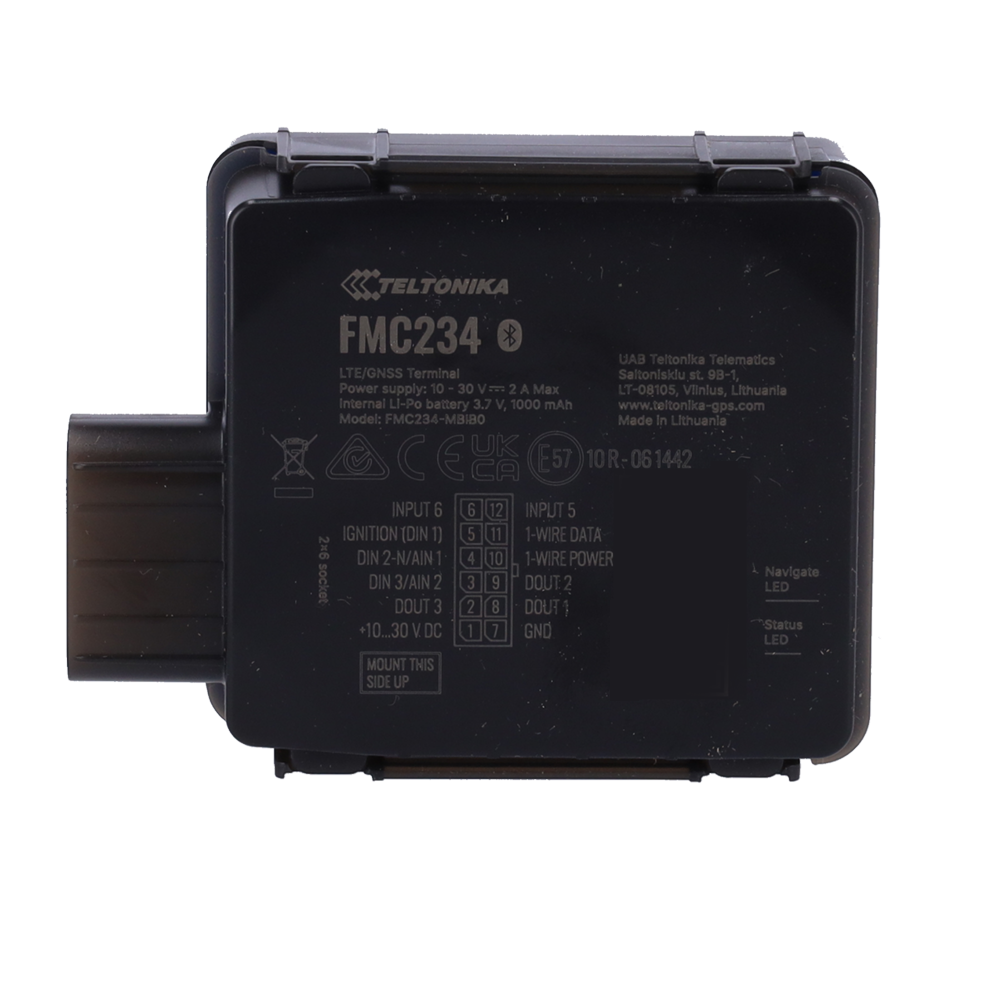 TELTONIKA TK-FMC234 - Tracker 4G avanzado para vehículos - Conectividad 4G LTE Cat 1 - Batería de alta capacidad de 1,000mAh - Protección contra polvo y agua IP67 - 3 entradas y 3 salidas integradas - Perfecto para recuperación de vehículos robados - imagen 2