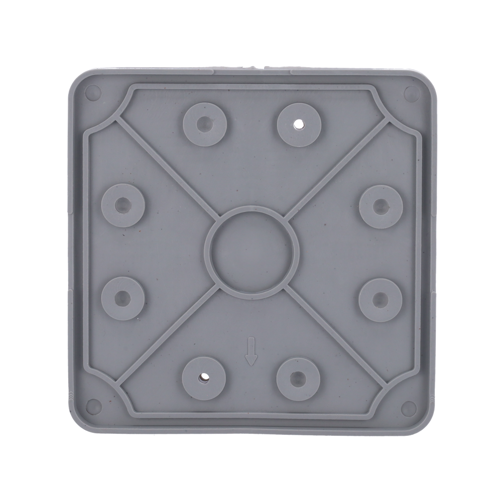 CAMBOX CBOX-BC02-BASEFLEX - Tapa de conexiones flexible para caja de soporte - Compatible con CBOX-NX7 - Espacio para paso y ocultación de cableado - Fabricado en plástico - Apto para uso exterior - 128 mm (Al) x 128 mm (Al) x 13 (Fo) mm - imagen 2
