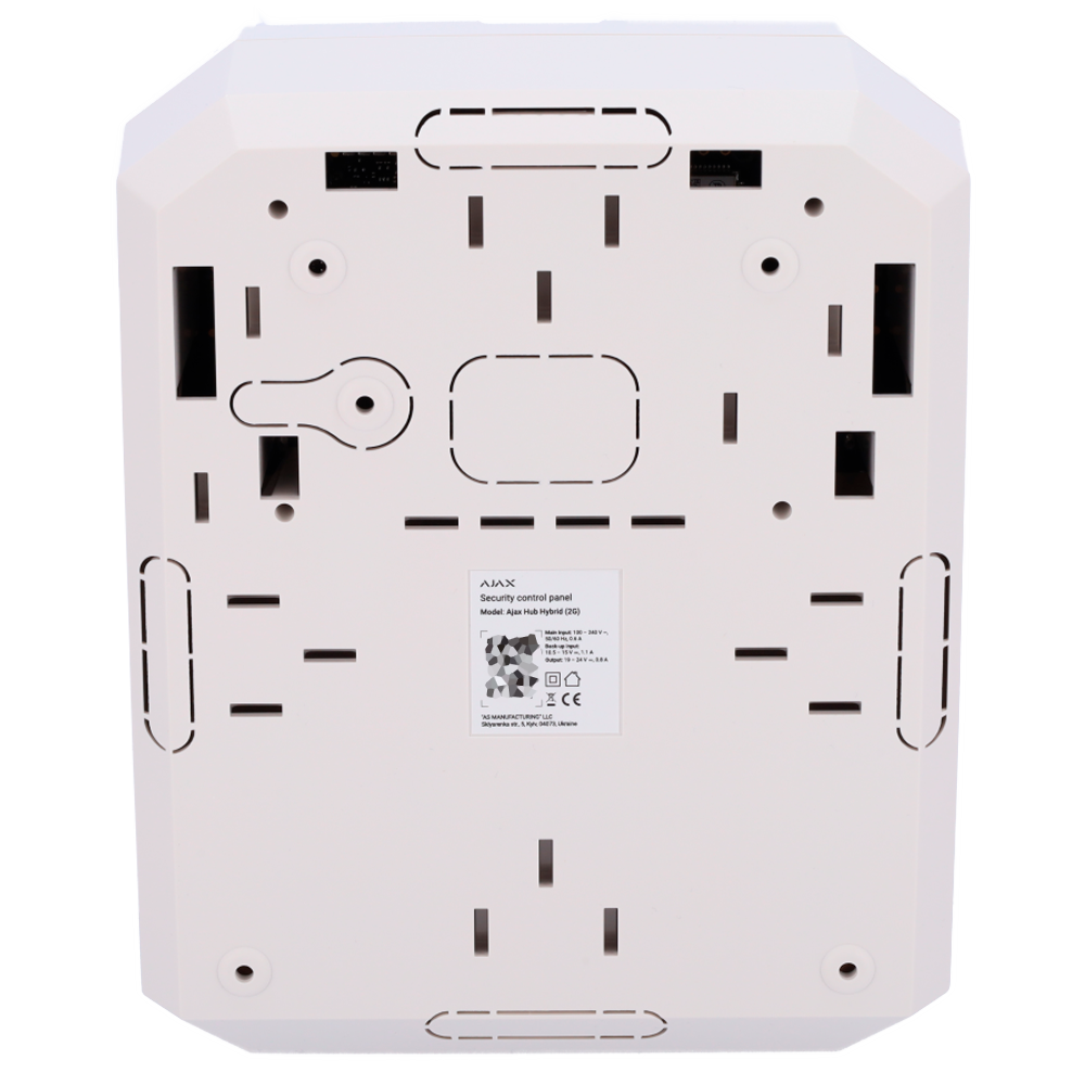 AJAX FIBRA-HUBHYBRID-W - Central de alarma profesional híbrida Grado 3 - Inalámbrico (Jeweller/Wings) y cableado (Fibra) - Comunicación Ethernet y dual SIM GPRS - Hasta 9 grupos de armado - 8 líneas de bus independientes - App Móvil y Software PC (hasta 5 - imagen 2