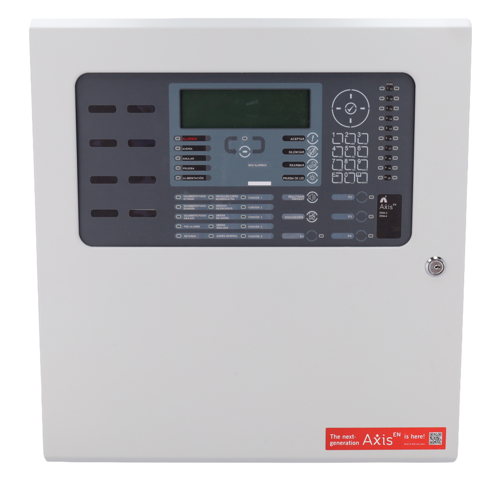 ADVANCED ADV-AXIS-5201-ES - Central analógica Advanced de 2 lazos - Hasta 240 dispositivos por lazo - 1 lazo preinstalado - Pantalla LCD personalizable - Certificados EN54-2, EN54-4, EN54-13 - Máscara y Firmware disponible en EN-PT-IT-FR - imagen 2